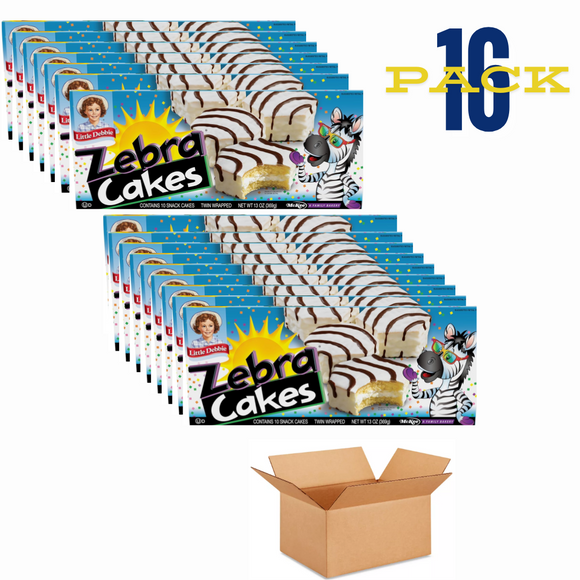 Little debbie Zebra Cakes, 10 double wrapped cakes, 13.0 ounce box, 16 pack, 1 boxe