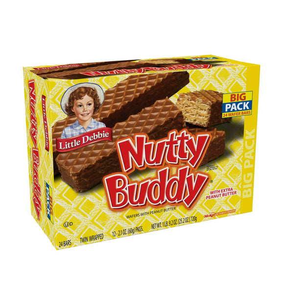 Little Debbie Big Pack Nutty Buddy Wafer Bars, 24 ct, 25.2 oz