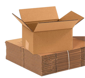 Corrugated cardboard boxes of 9 x 7 x 5 inches, small, 9 inches long x 7 inches wide x 5 inches high, package of