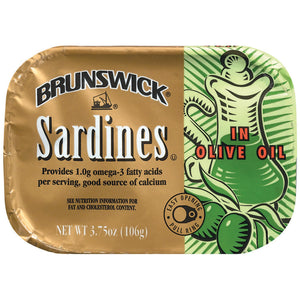 Brunswick Sardines in Oil, Easy Open, 3.75 oz