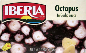 Iberia Octopus in Garlic Sauce  4 oz Cans