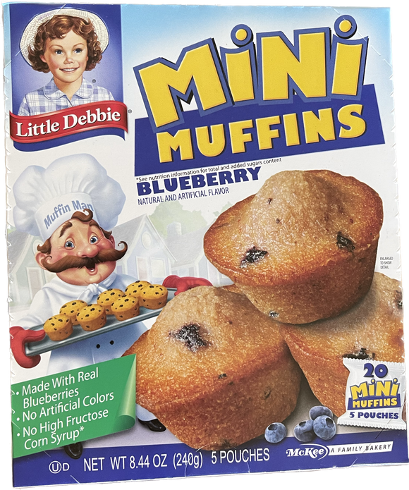 Little Debbie 20 Piece Blueberry Mini Muffins, 5 Count, 5 Count (Pack of 1)